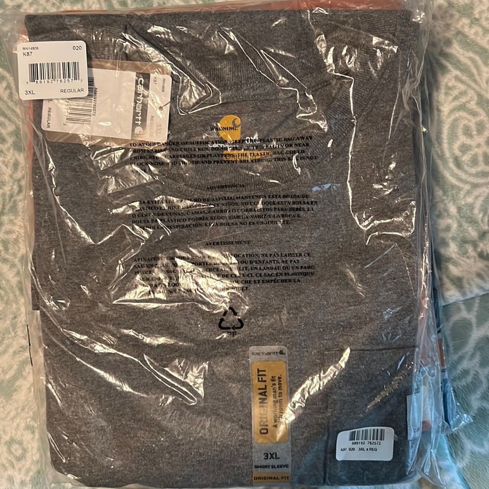 Men’s New Carhartt Original Fit 3XL Picket t shirt